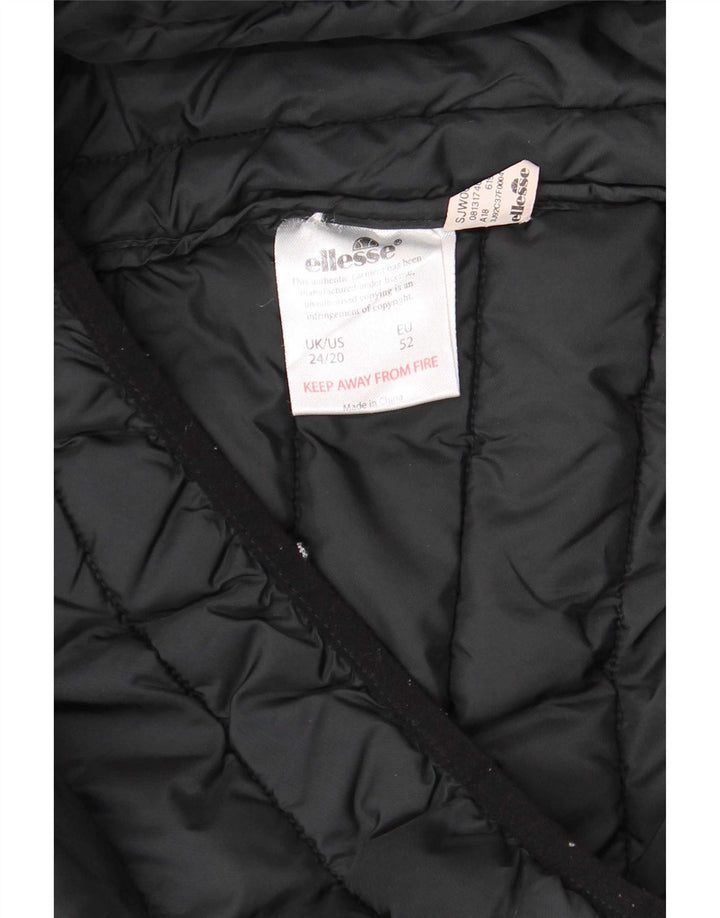 Jaqueta acolchoada com capuz feminina Ellesse UK 24 4XL poliéster preto