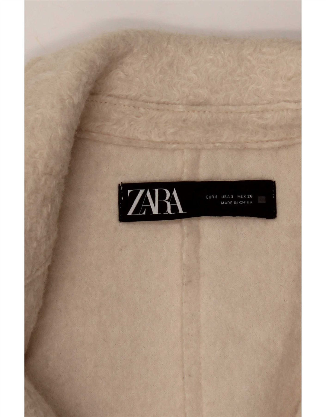 Sobretudo feminino Zara Oversized UK 10 pequeno bege