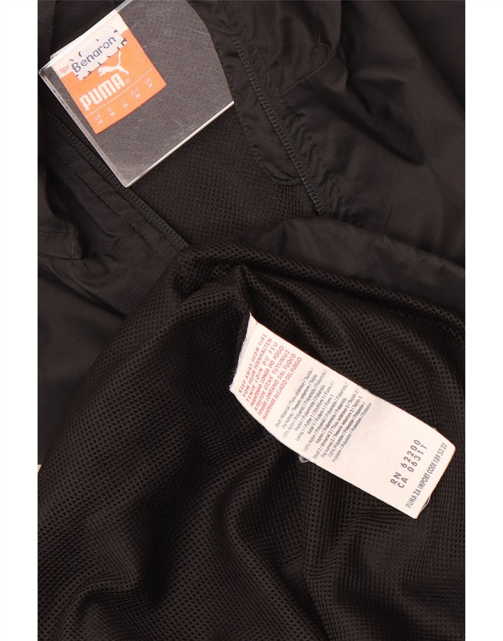 Jaqueta de chuva masculina PUMA com capuz UK 38 médio preto nylon