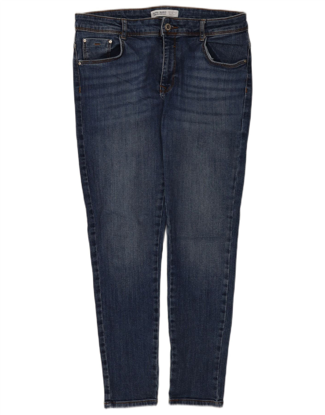 Zara Jeans Slim Feminino EU 42 Grande W32 L28 Azul