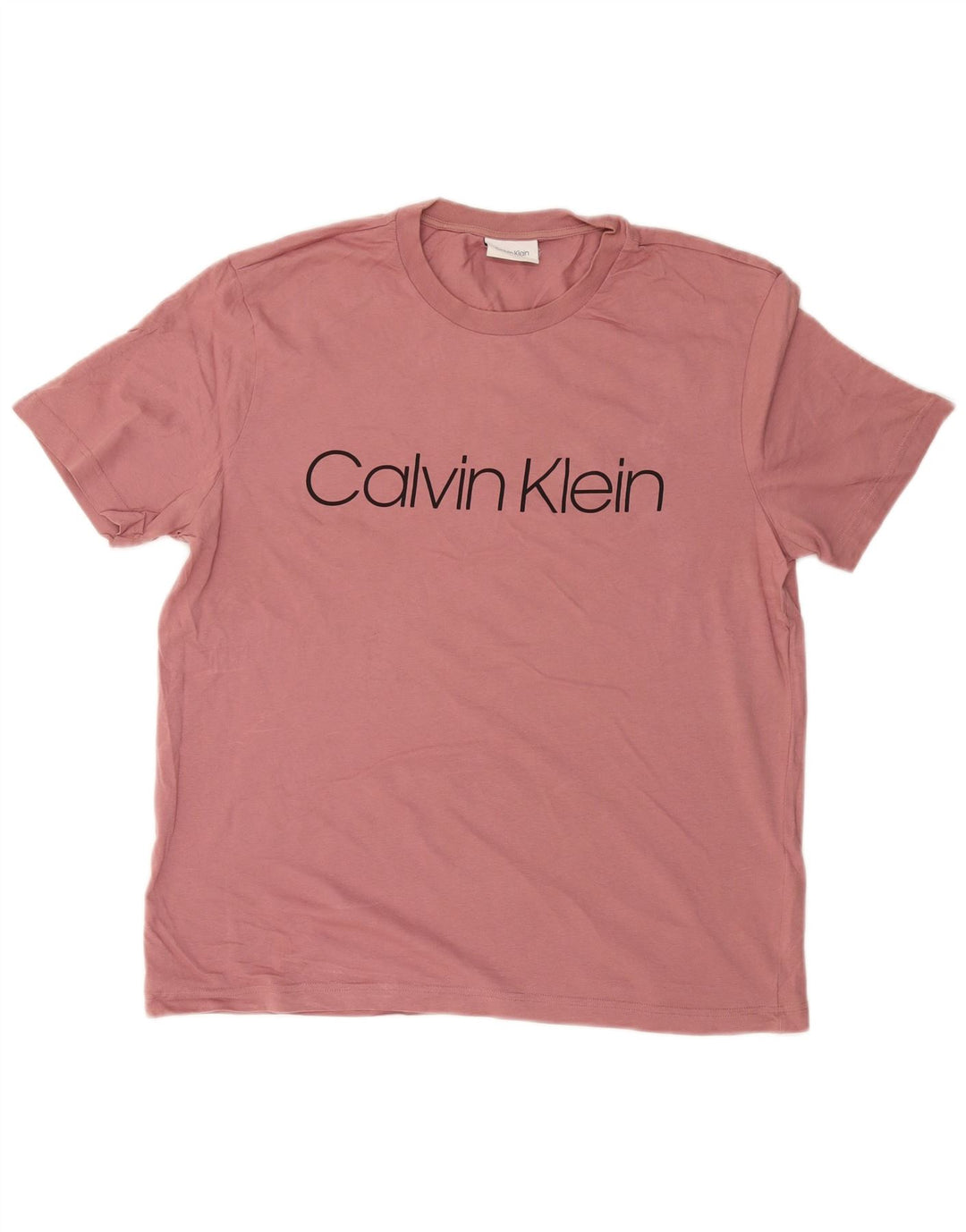 Camiseta feminina CALVIN KLEIN com estampa gráfica UK 18 XL algodão rosa