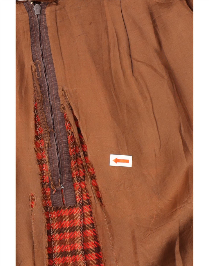 Saia feminina Miss V A-Line VALENTINO W30 lã houndstooth vermelha média