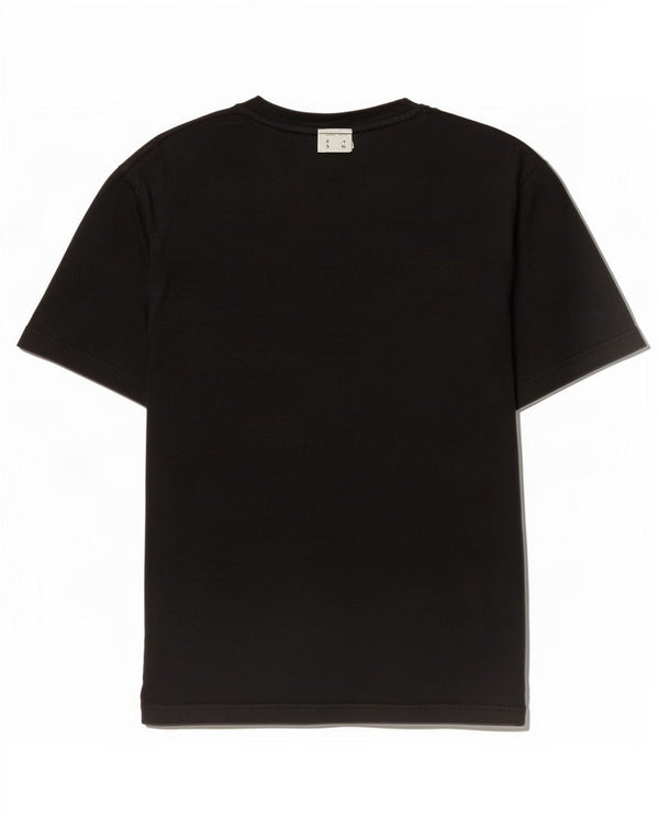 Adidas Mens Graphic T-Shirt Top Pequeno Algodão Preto