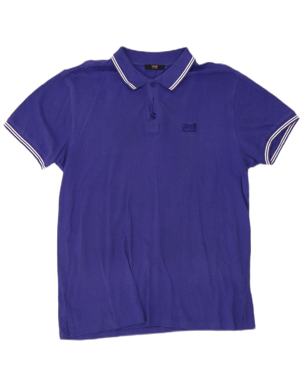 Camisa polo masculina Cavalli 2XL algodão azul