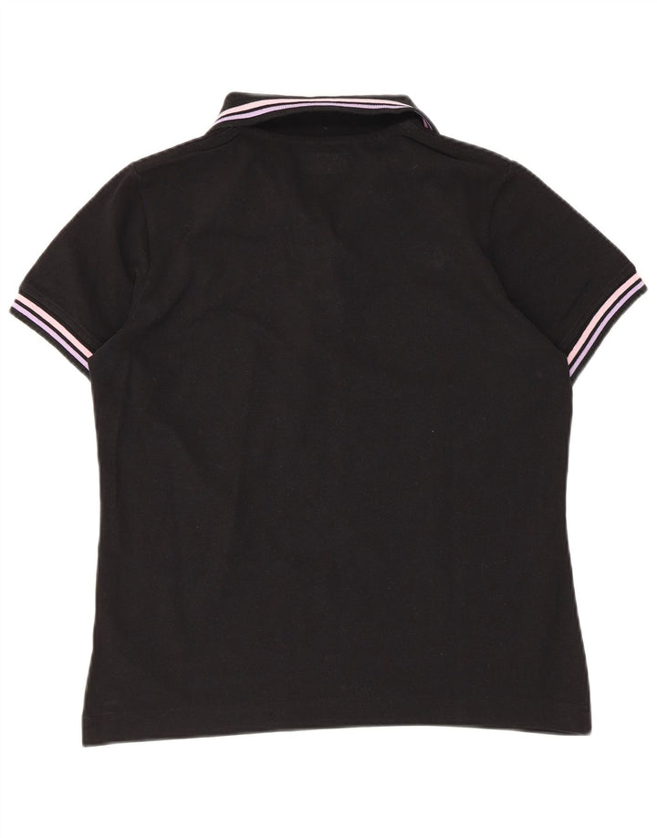 Camisa polo feminina Kappa UK 14 grande bloco colorido preto