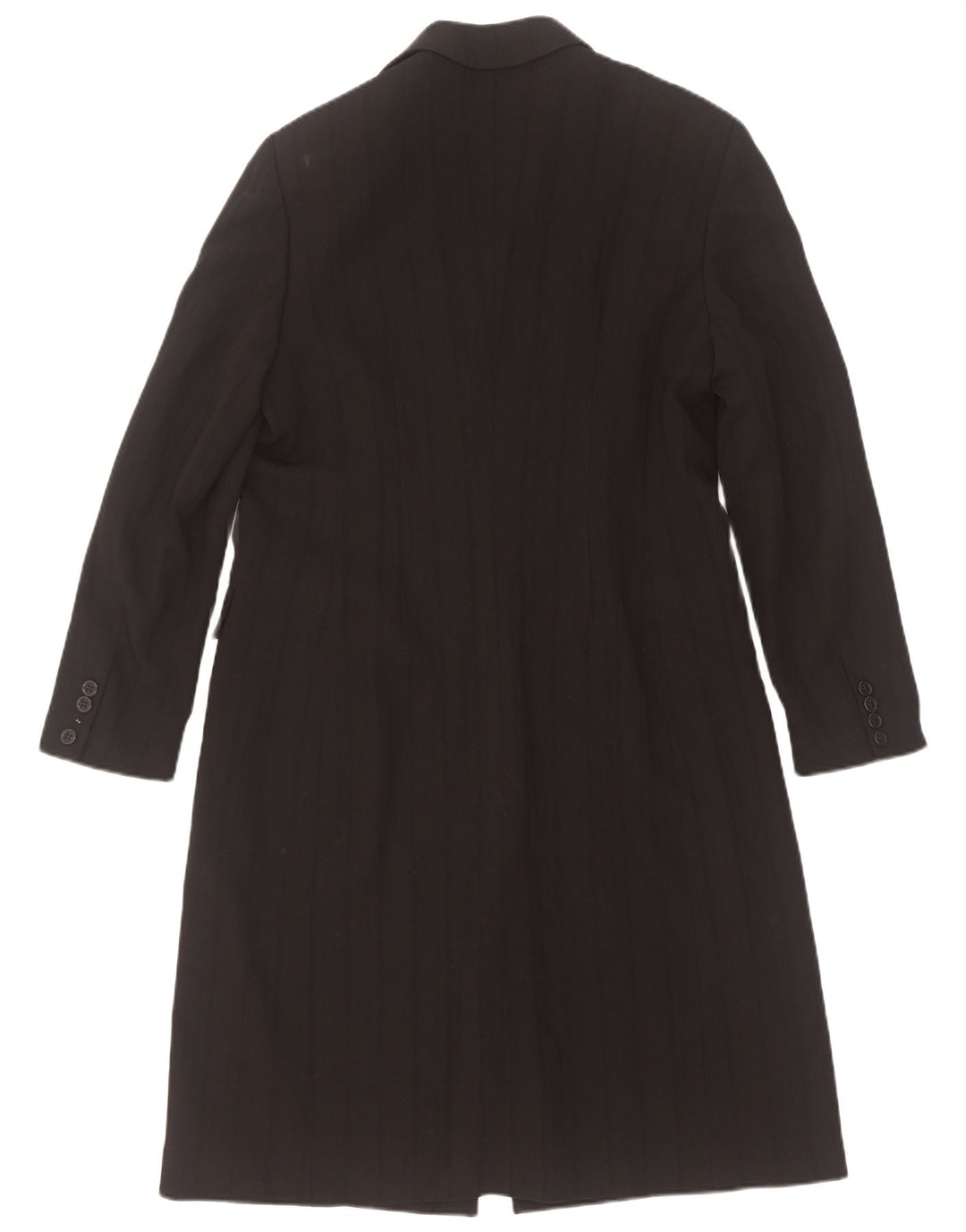 Sobretudo feminino Marella UK 12 lã listrada preta média