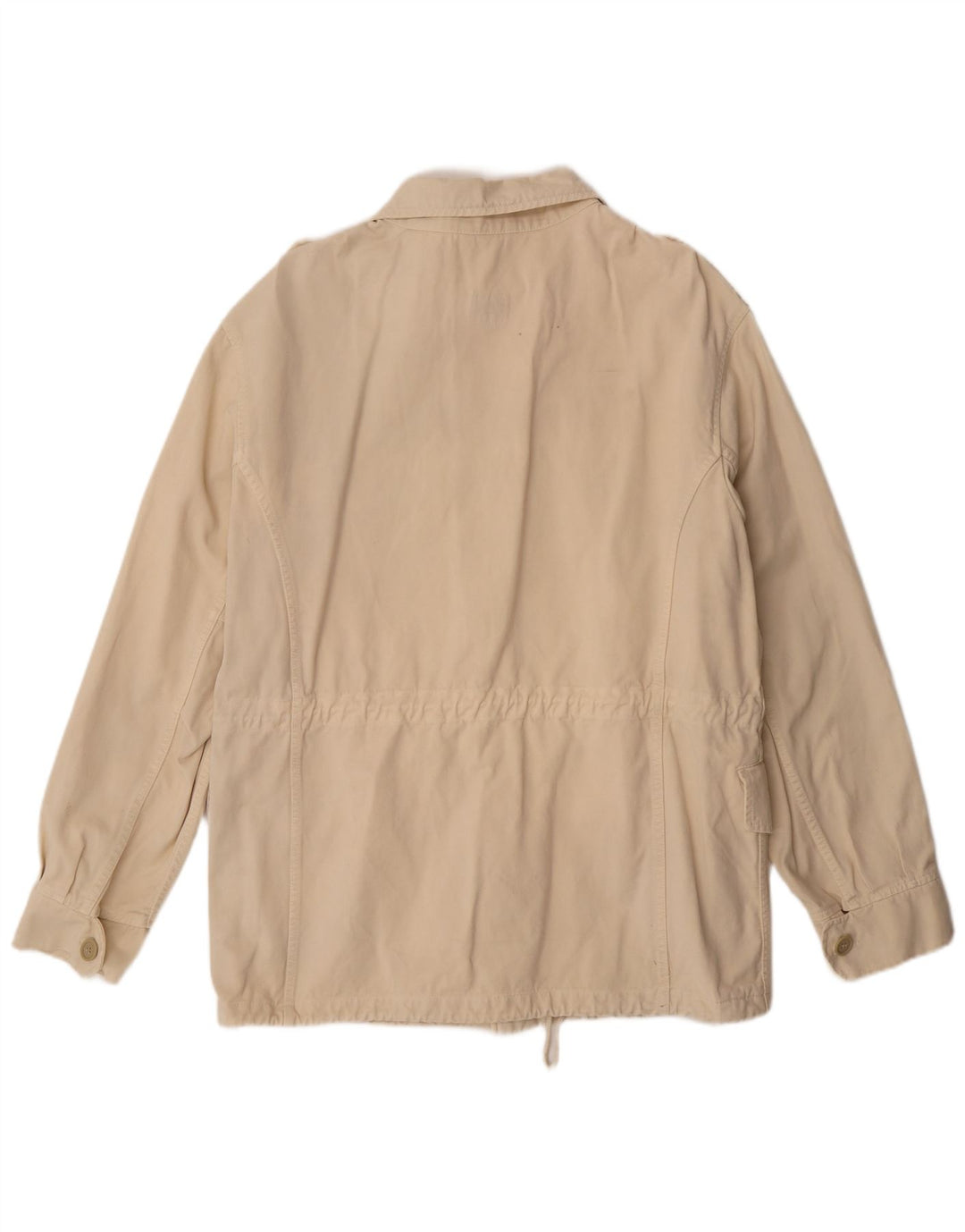 Jaqueta utilitária militar masculina VINTAGE Reino Unido 36 algodão bege pequeno