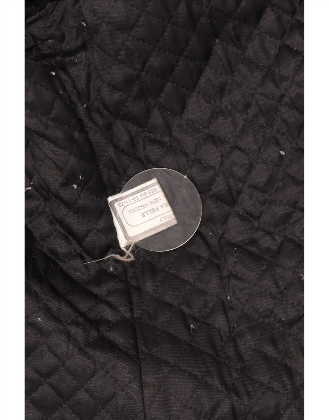 Casaco de couro feminino vintage Reino Unido 12 couro preto médio