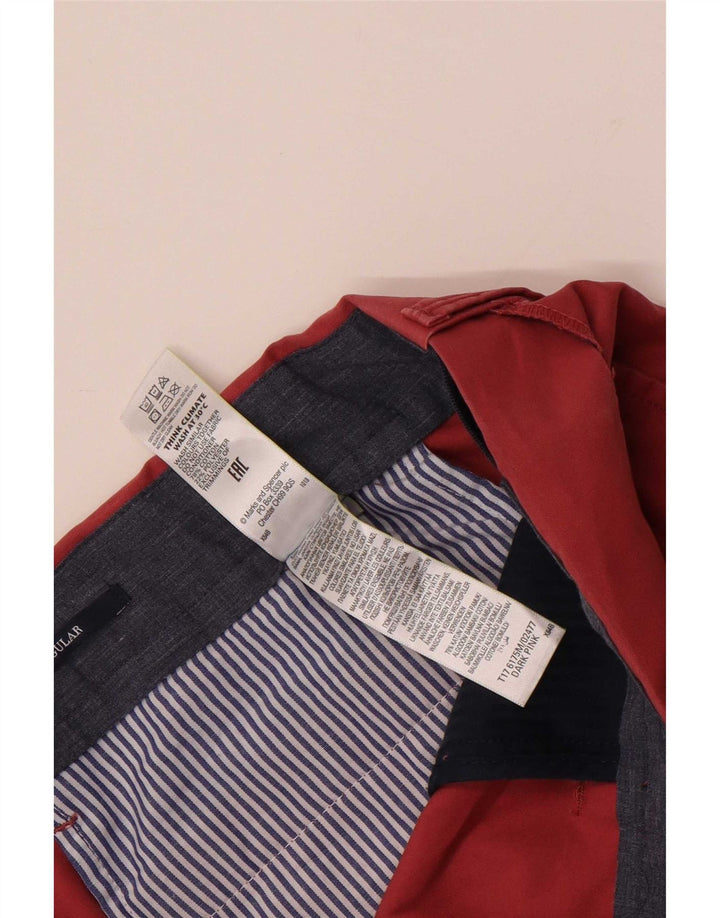 Calça Chino Regular Masculina Marks & Spencer W40 L31 Algodão Rosa
