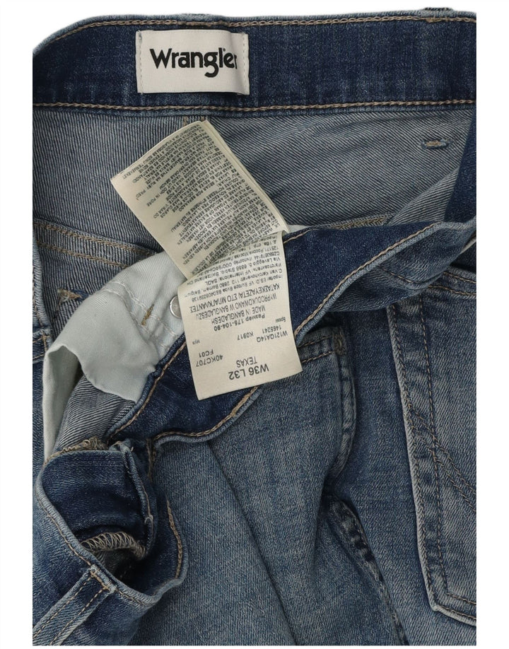 Wrangler Masculino Texas Straight Jeans W36 L30 Azul Algodão