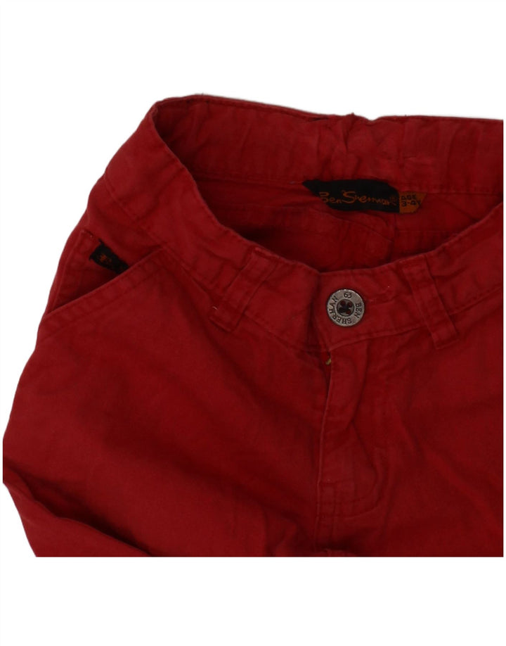 BEN SHERMAN Menino Chino Shorts 3-4 Anos W20 Vermelho
