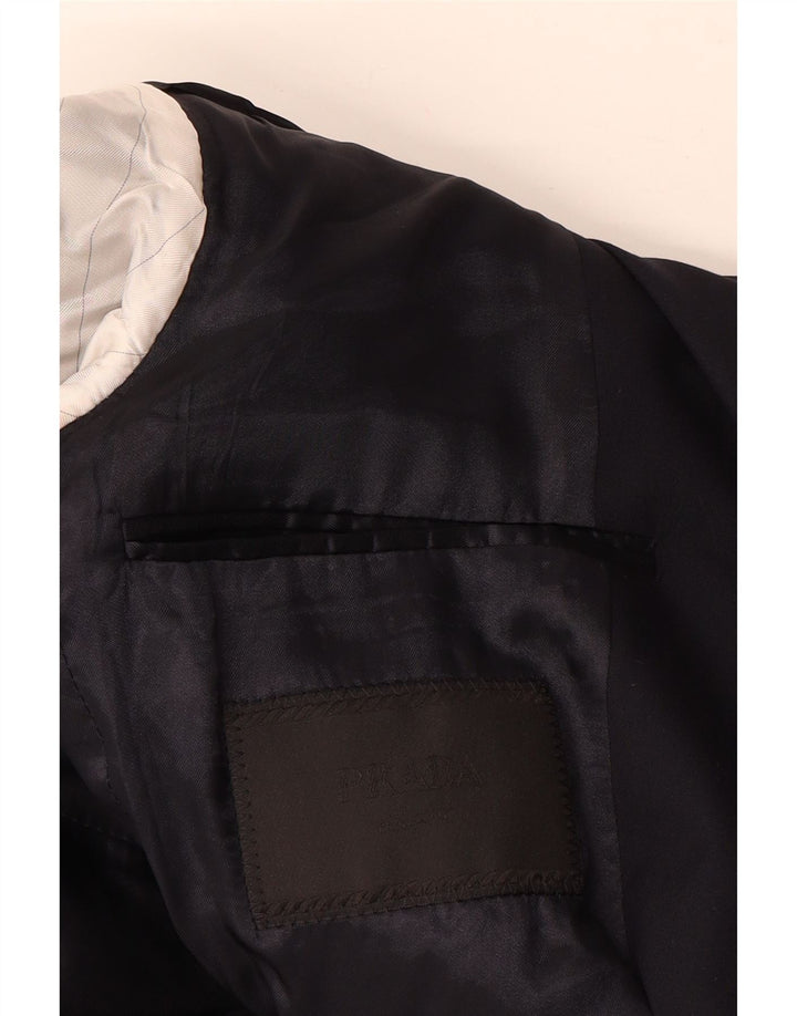 Jaqueta Blazer Masculina Prada com 2 Botões IT 48 Lã Azul Marinho Médio