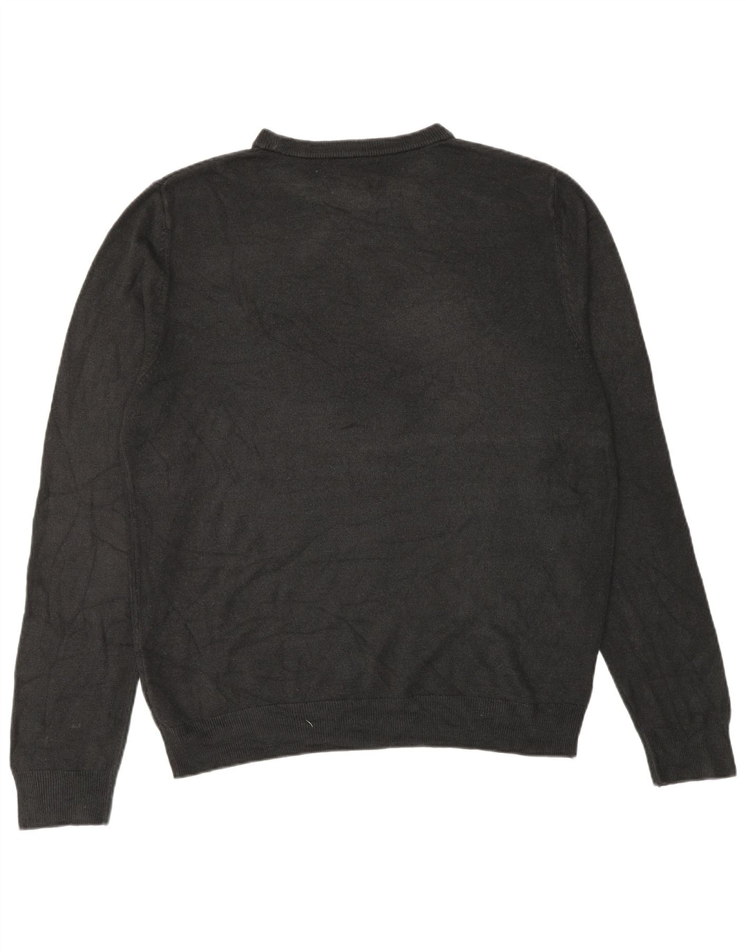 Suéter masculino Marks & Spencer com gola redonda, acrílico preto grande