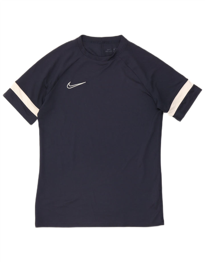 Camiseta masculina Nike Dri Fit Top médio azul marinho Colourblock