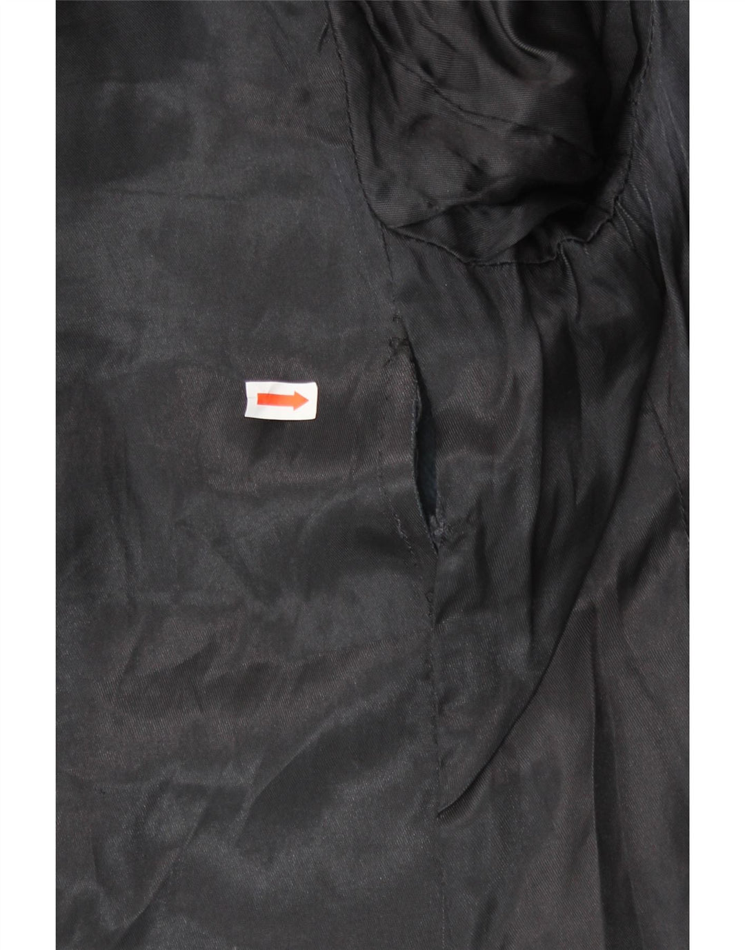Casaco feminino de couro com peito duplo VINTAGE UK 14 médio preto