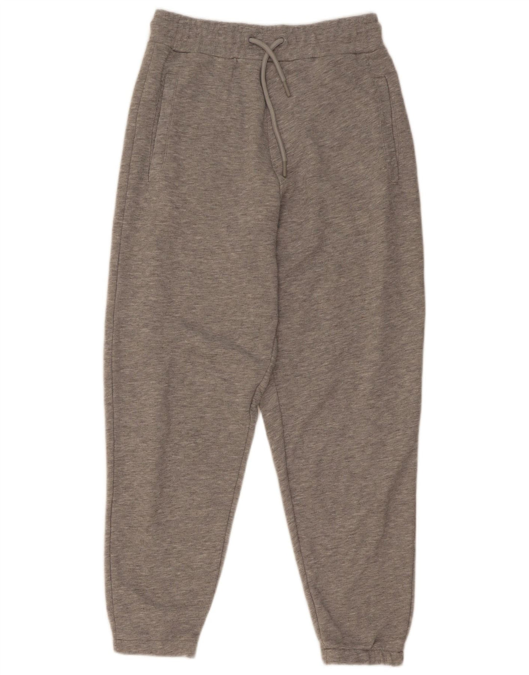 Calça de treino feminina Zara Joggers UK 8 pequeno poliéster cinza