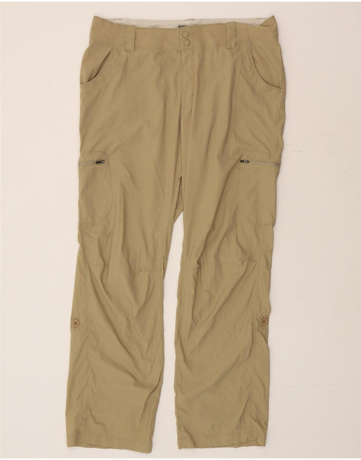 Calça cargo feminina reta L.L.Bean W34 L30 cáqui nylon