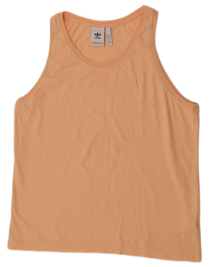 Adidas Mens Colete Top XL Laranja Algodão