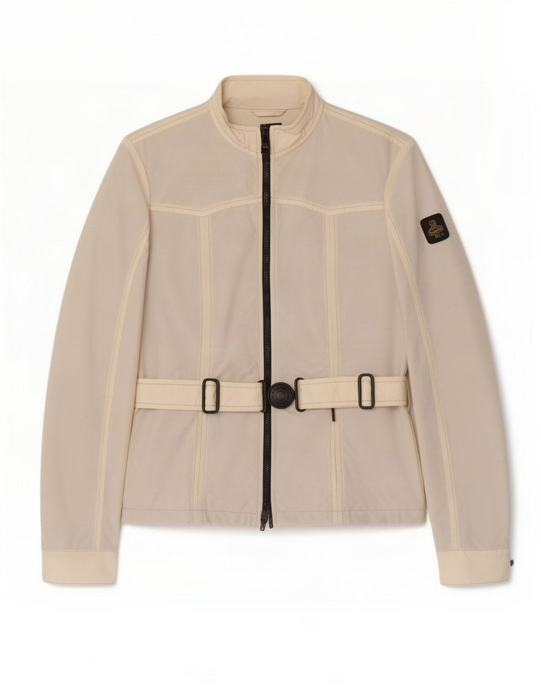 Jaqueta de chuva feminina Refrigiwear UK 10 pequena off white nylon