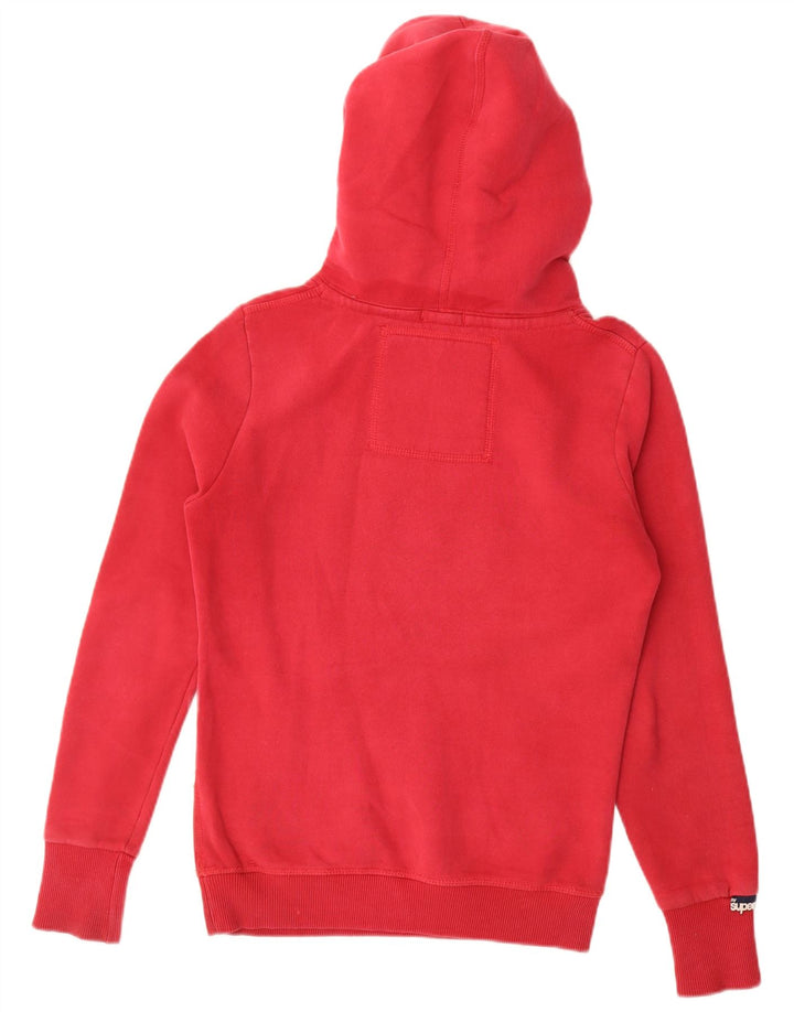 Suéter com capuz gráfico masculino Superdry pequeno algodão vermelho