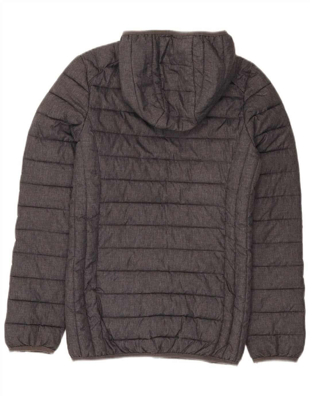 Jaqueta feminina acolchoada com capuz Ellesse UK 6 XS cinza nylon