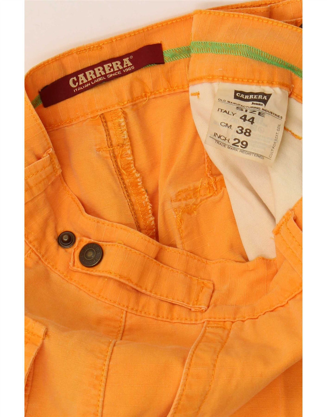 Carrera Mens Cargo Shorts W29 Pequeno Algodão Laranja