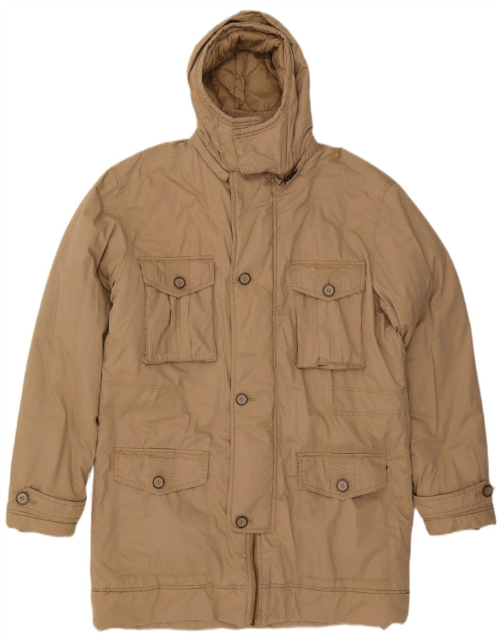 Jaqueta Parka masculina com capuz Wrangler UK 44 2XL poliamida bege