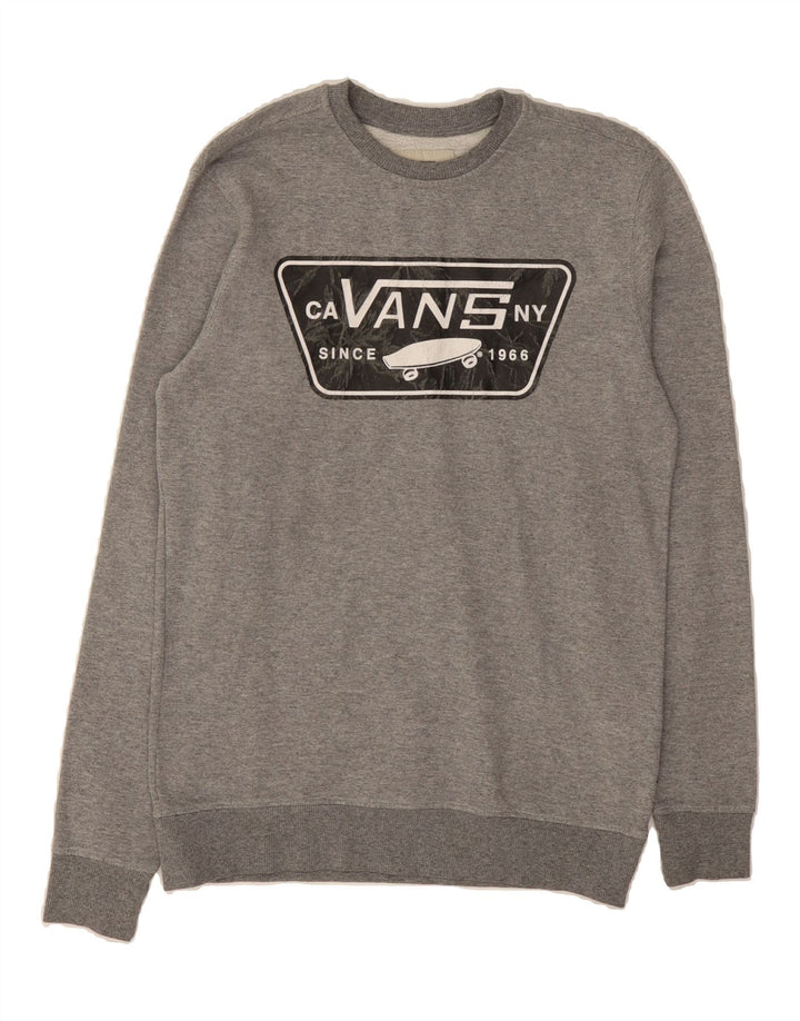 VANS Mens Graphic Sweatshirt Jumper XS Grey Cotton Vintage Vans and Second-Hand Vans from Messina Hembry 