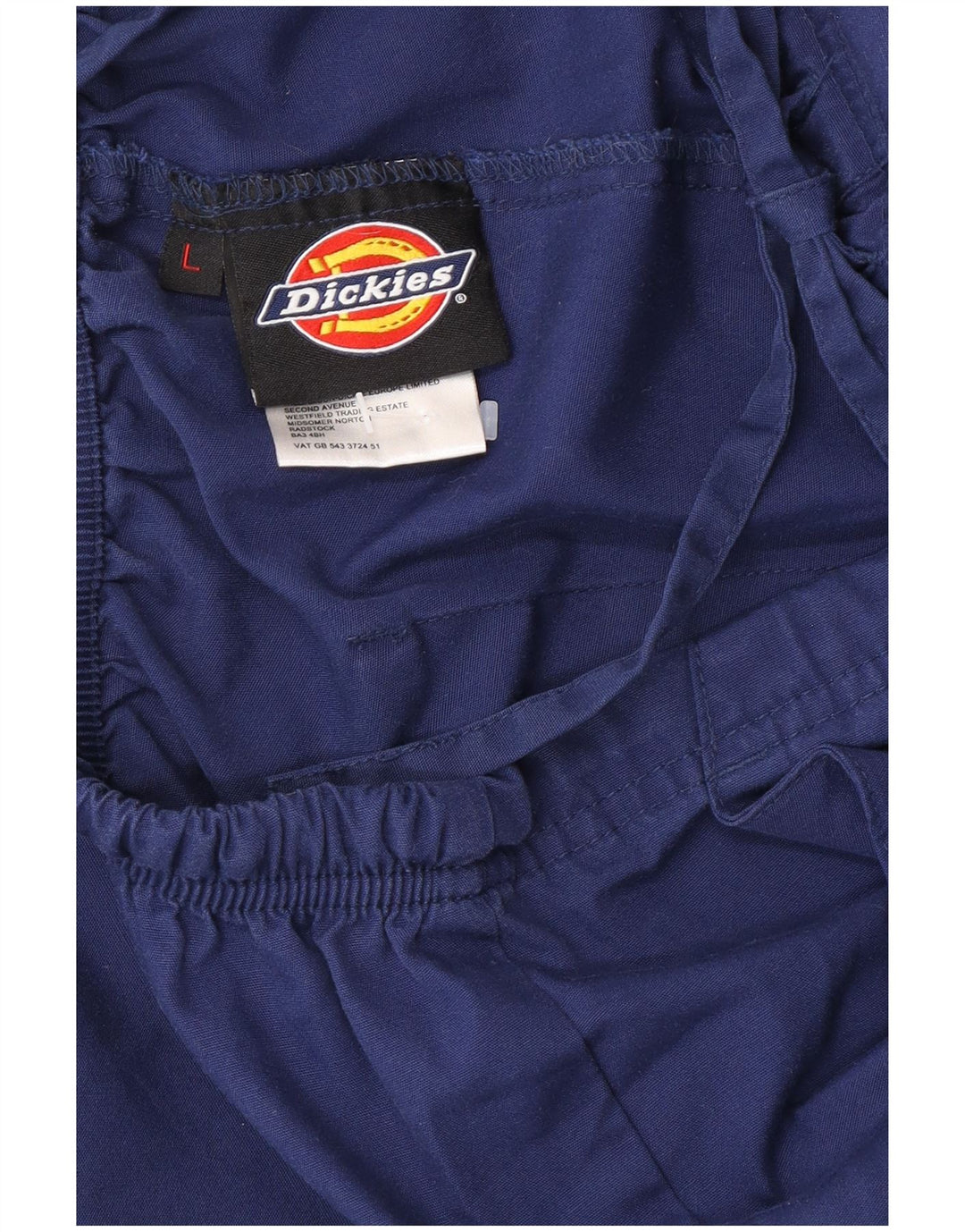 Calças Dickies Mens Regular Cargo Grande W34 L30 Azul Marinho Poliéster