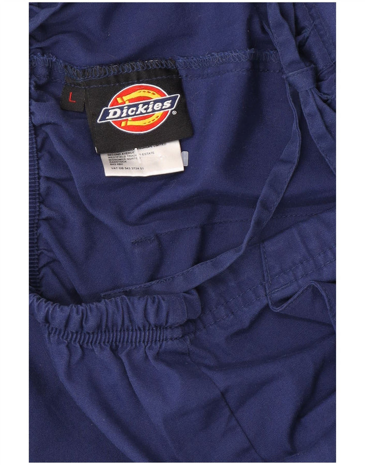 Calças Dickies Mens Regular Cargo Grande W34 L30 Azul Marinho Poliéster
