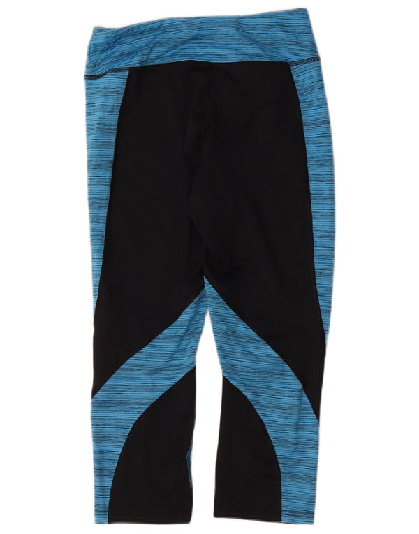 Leggings capri femininas Champion UK 14 poliéster colorblock preto médio