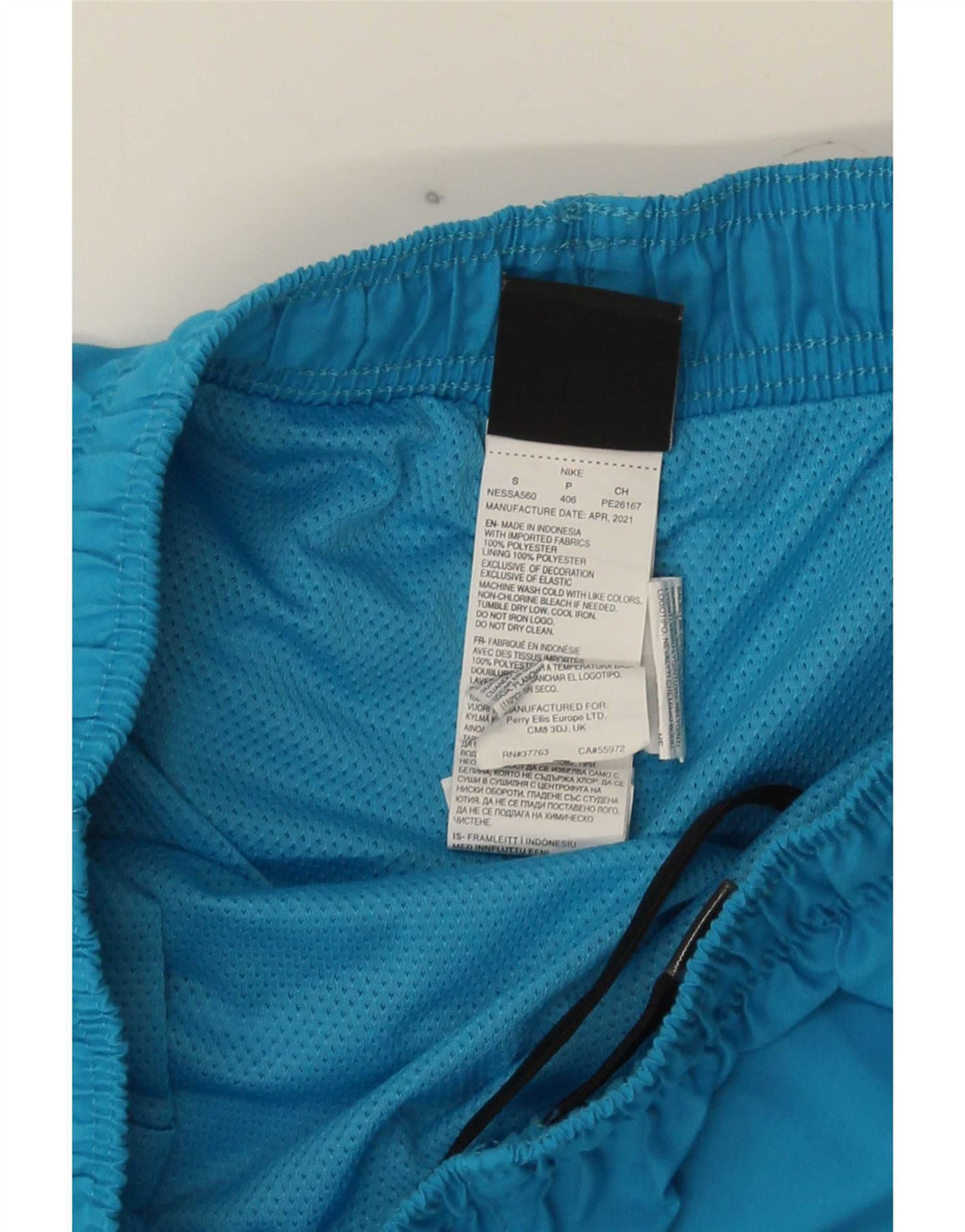 Shorts de natação masculino Nike pequeno azul poliéster