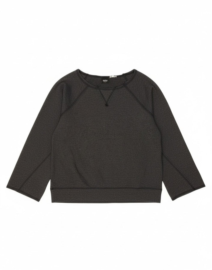 MOSSIMO Top feminino de manga comprida UK 12 cinza médio