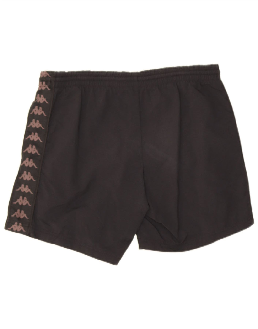 Shorts esportivos gráficos masculinos Kappa médio preto