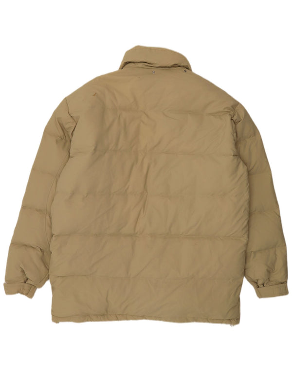 Casaco acolchoado masculino Fila UK 40 grande poliamida bege