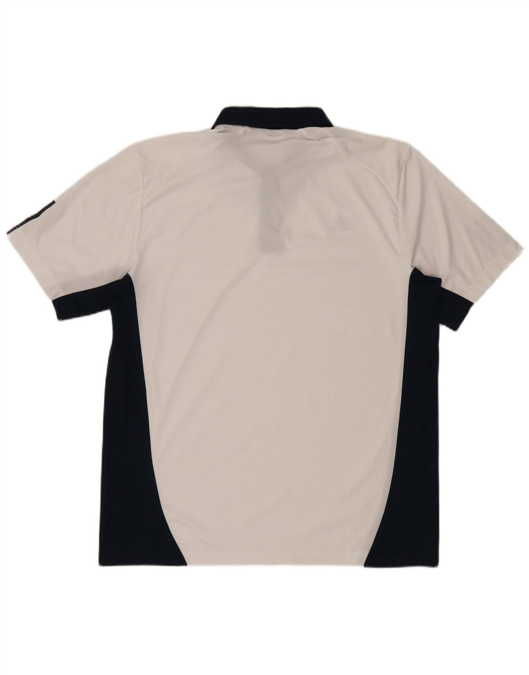 Adidas Mens Polo Shirt XL Branco Colorblock Poliéster