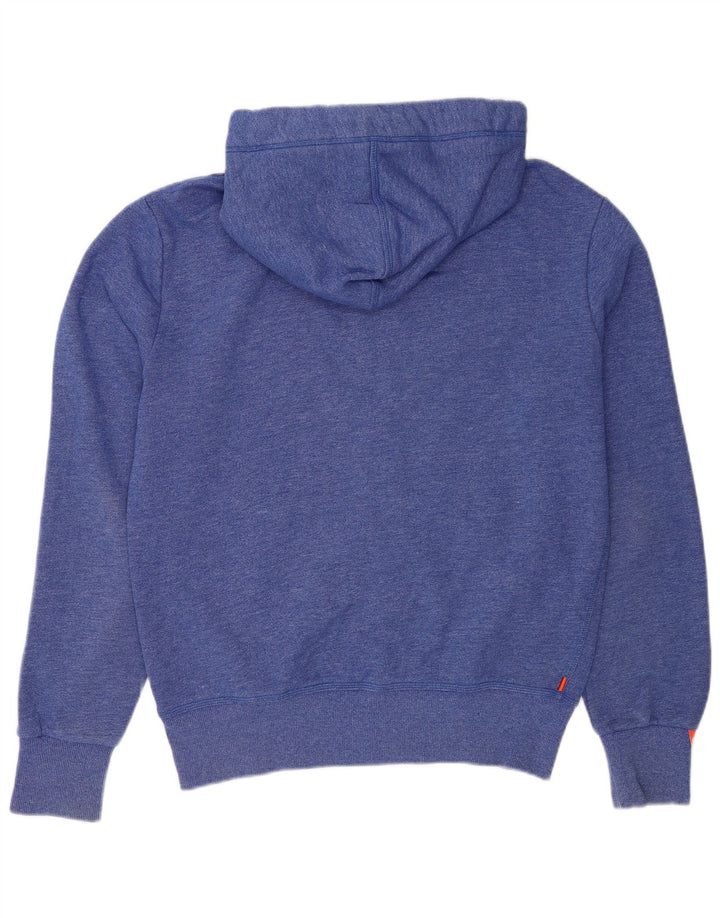 Suéter masculino Superdry com capuz e zíper médio azul algodão