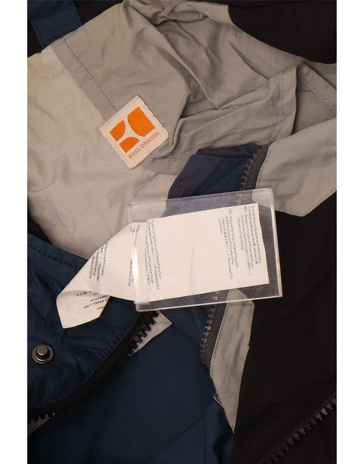 Jaqueta utilitária masculina Hugo Boss EU 54 2XL azul poliamida