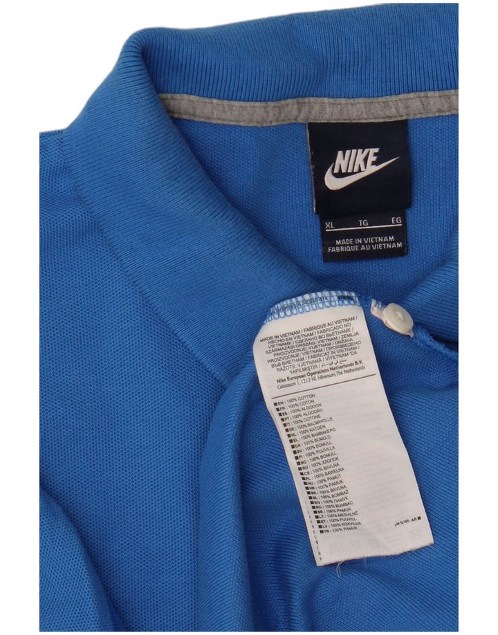 Camisa polo masculina Nike XL azul algodão