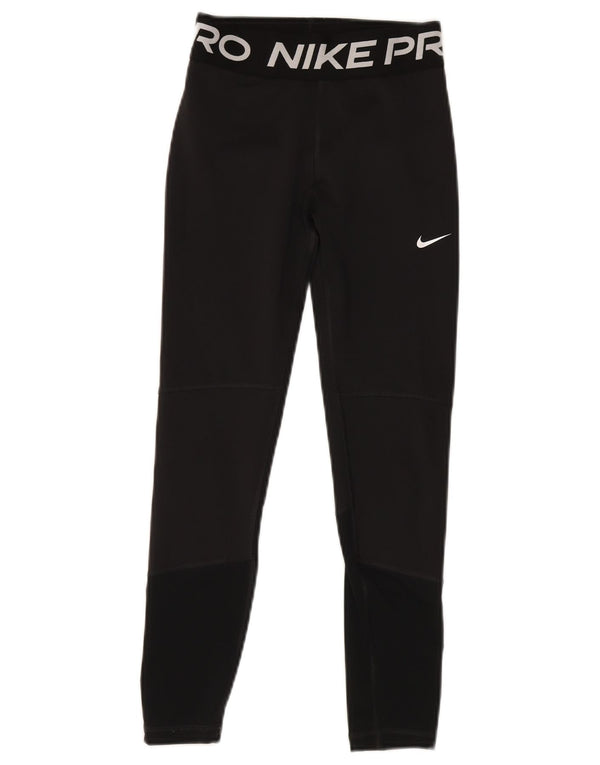 Leggings NIKE para meninas Dri Fit Graphic 10-11 anos médio preto poliéster