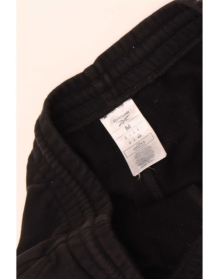 Reebok Mens Calças de treino Joggers Médio Algodão Preto