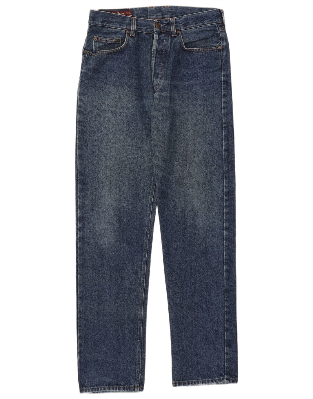 Marlboro Classics Mens Straight Jeans W32 L34 Azul Algodão