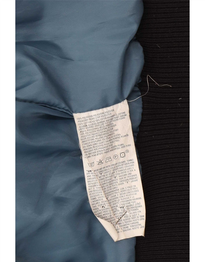 Jaqueta bomber acolchoada feminina Levi's UK 16 grande poliéster preto