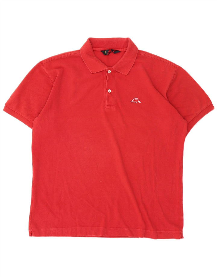 Camisa polo masculina Kappa grande algodão vermelho