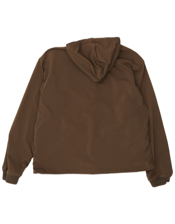 Jaqueta corta-vento masculina Columbia com capuz UK 42 XL cáqui poliéster