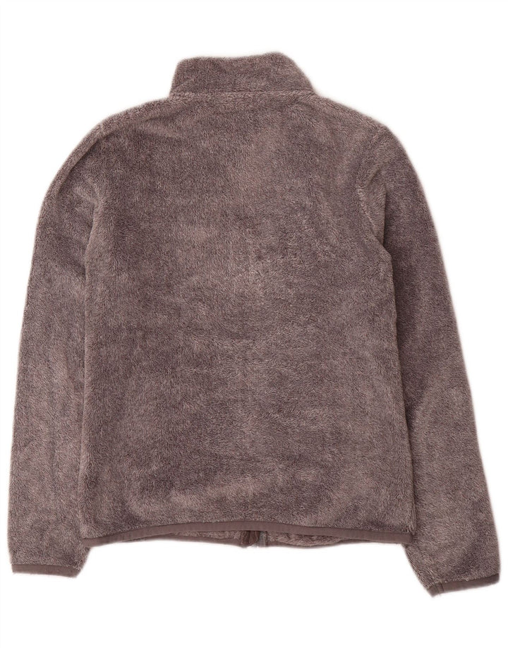 Jaqueta de lã para mulheres estranhas peixes poliéster cinza pequeno Reino Unido 10