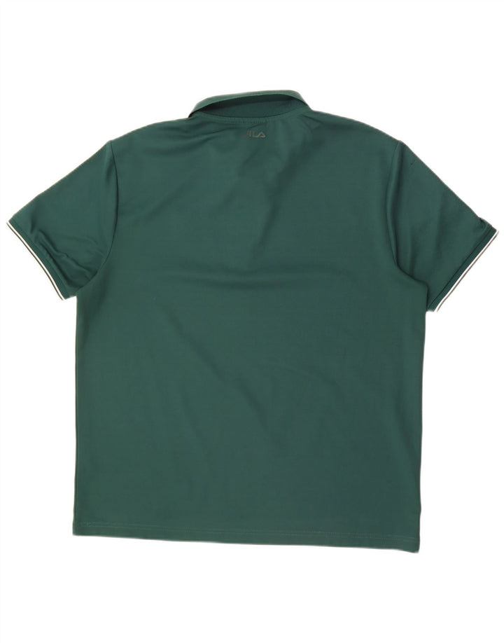 Camisa polo masculina Fila XL verde poliéster