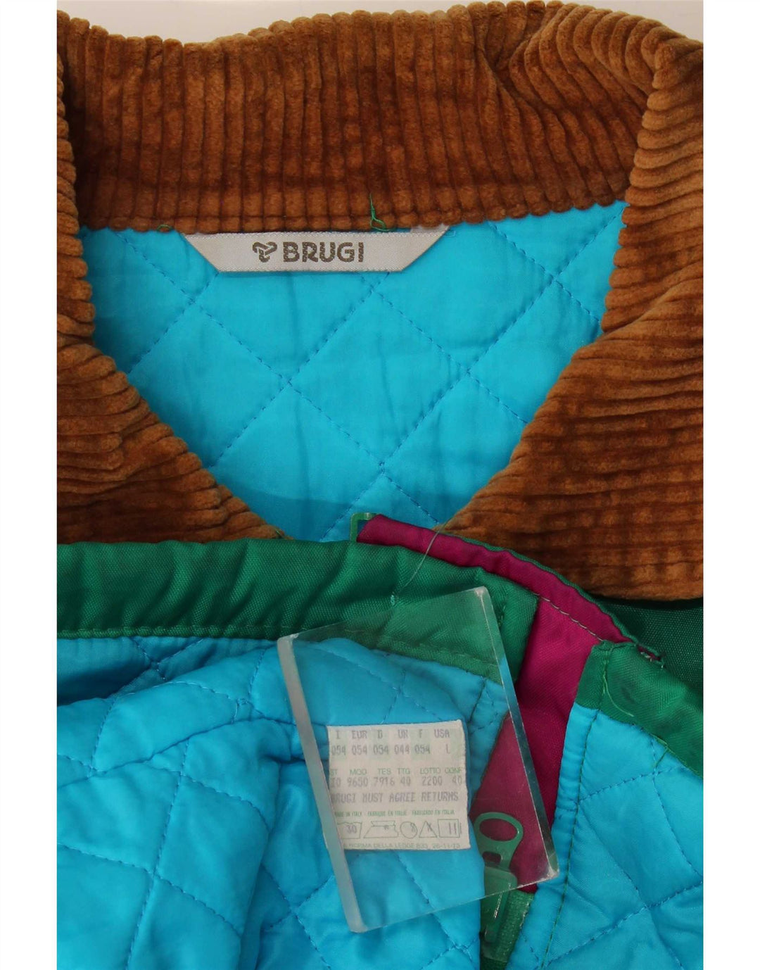 Jaqueta corta-vento masculina Brugi UK 44 2XL poliéster verde
