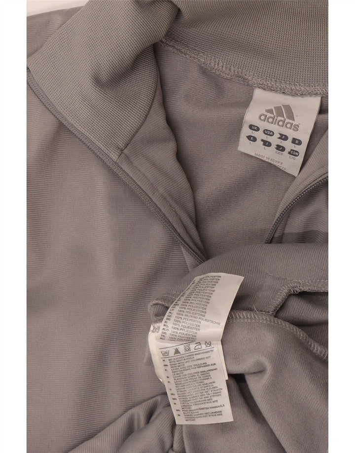 Adidas Mens Tracksuit Top Jacket Grande Cinza Poliéster