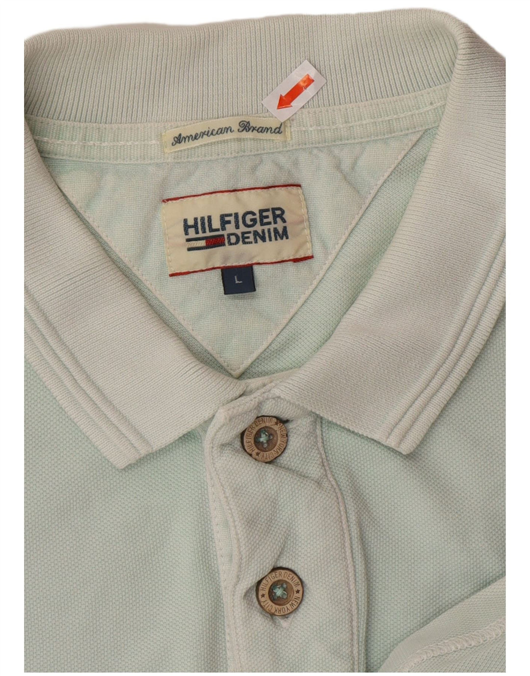 Camisa polo masculina TOMMY HILFIGER grande algodão azul
